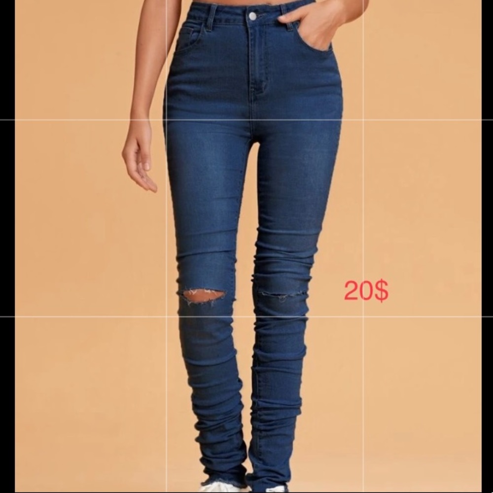 Jeans skinny, high waist